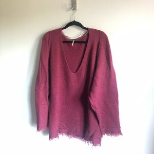 FREE PEOPLE | oversized maroon sweater